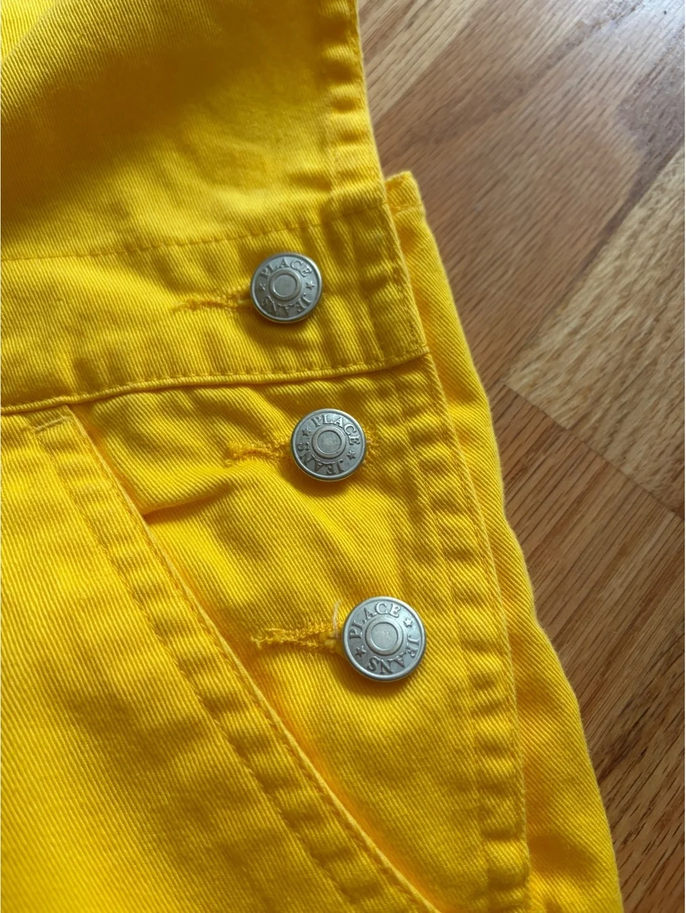 Vintage Y2K The Children’s Place Yellow Denim Shortalls Overalls Girls 12 NWT